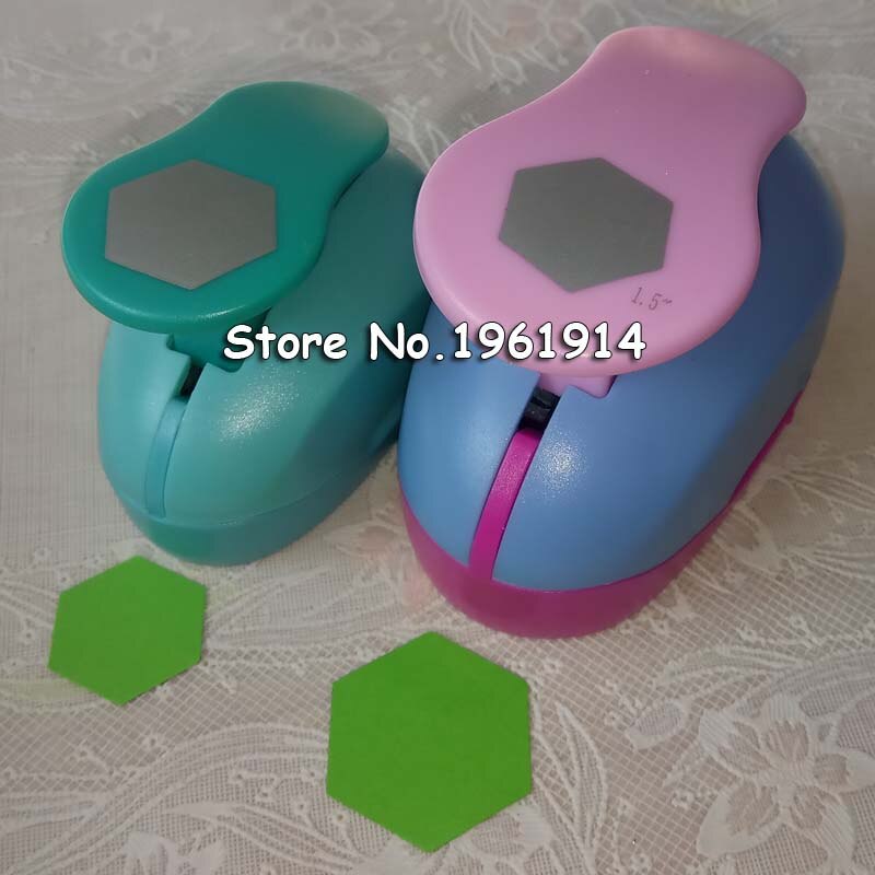 Poinçon hexagonal pour découpe de papier, dispositif de gaufrage pour scrapbook, poinçon de trous pour enfants, artisanat,