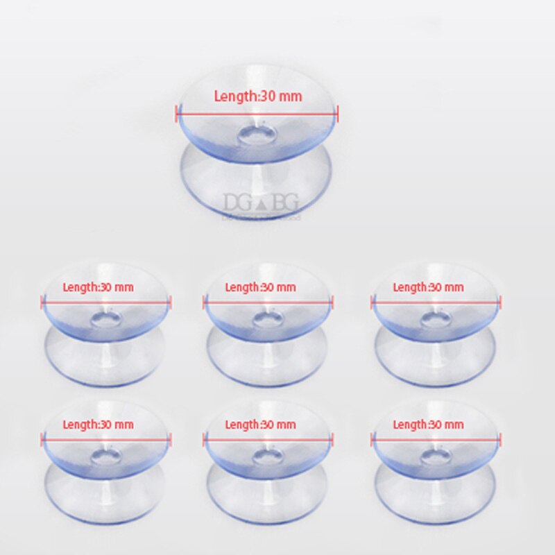 20/30/35/40mm 7Pcs/pack Double Sided Suction Cups Clear Plastic Non-slip Suckers Pads Glass Table Top Holder Desk Supplies: 25mm x 7 pcs