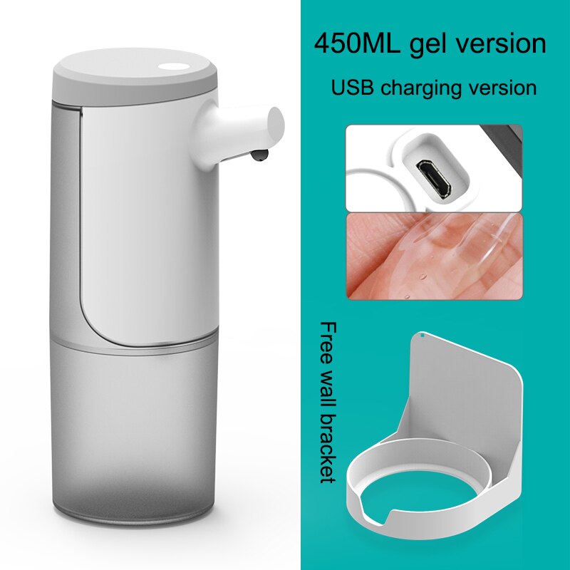 Distributeur automatique de savon électrique de 450ML, mousse parfaite, mains libres, Gel, chargeur USB