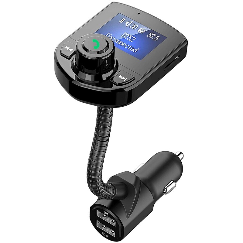 Bluetooth Fm-zender Voor Auto, draadloze Fm Radio Zender Adapter Auto Kit Dual Usb-poort Opladen Autolader Met Handen Fr