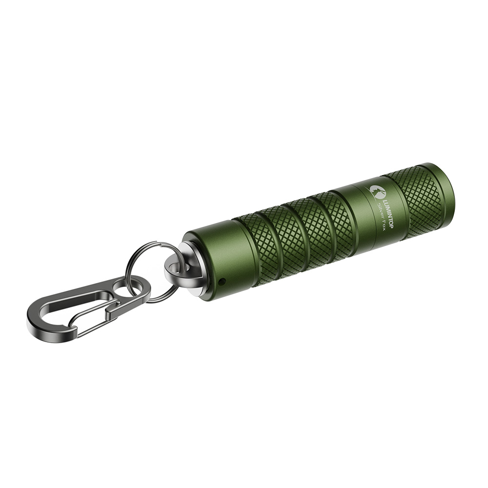 Nyckelringsficklampa lumintop silver fox 14500 ficklampa aa-ficklampa 760 lumen turboläge med magnetisk svans