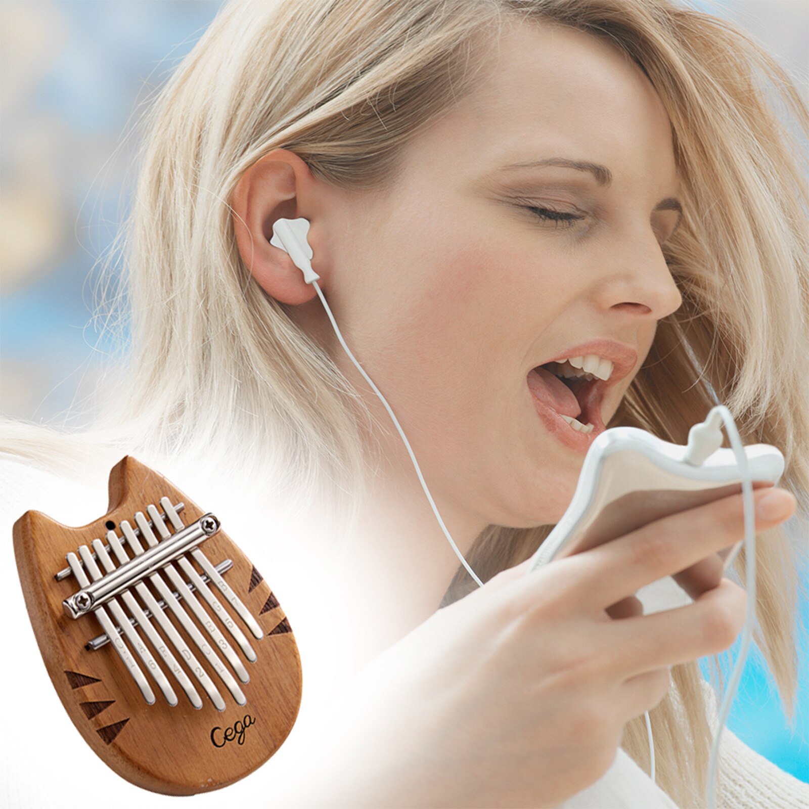 Mini Finger Piano 8 Keys Thumb Piano Wood Musical Instruments Kalimba for Music Lovers Playing Accessories