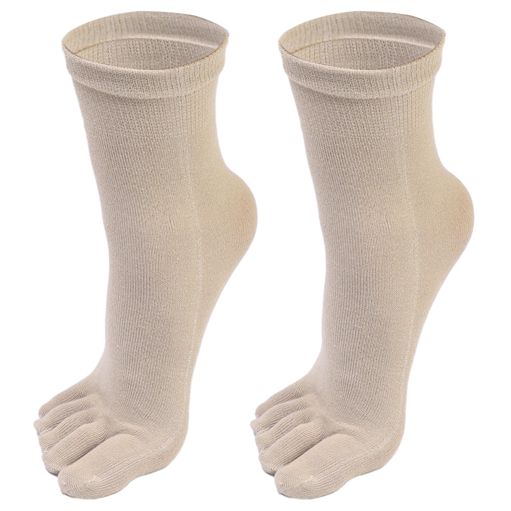 1/5 pares de calcetines de cinco dedos calcetines de algodón transpirables Unisex deportes correr sudor absorbente antibacteriano tobillo calcetines: XXS / Azul oscuro
