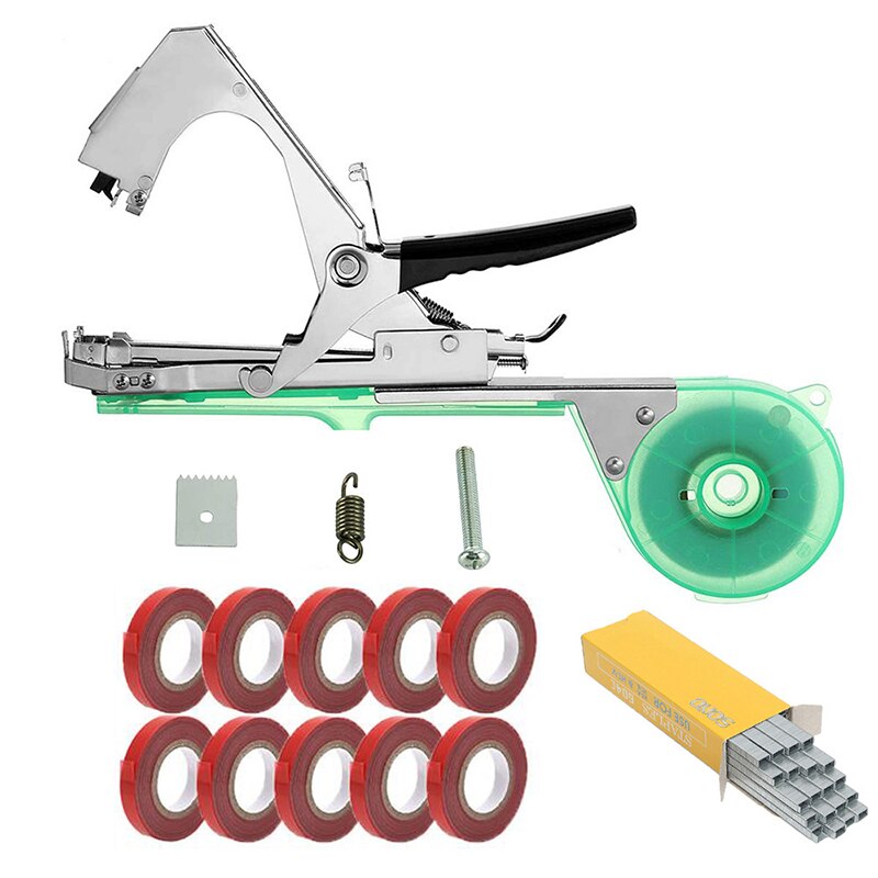 Plant Strapping Machine Plant Tape Tool Packing Vegetable Stalk Branch Hand Strapping Machine With 10/15 Tape Rolls Garden Tools: With 10 tape