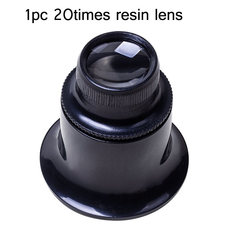 Watch Repair Tool Magnifier 5X 10X 15X 20X Glass Loupe Eyepiece Eyes Clip Magnifier Watchmaker Watch Part Battery Removal Tool: 20 times resin lens