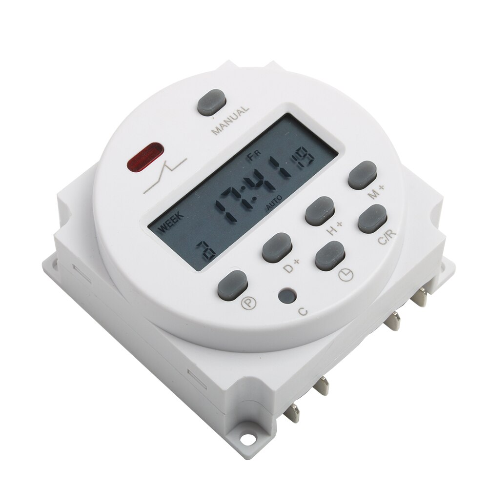 CN101A 220V 110V 12V 24V Digitale Lcd Power Timer Wekelijkse 7 Dagen Programmeerbare Schakelklok Relais timer 10A Met Klok Licht Timer