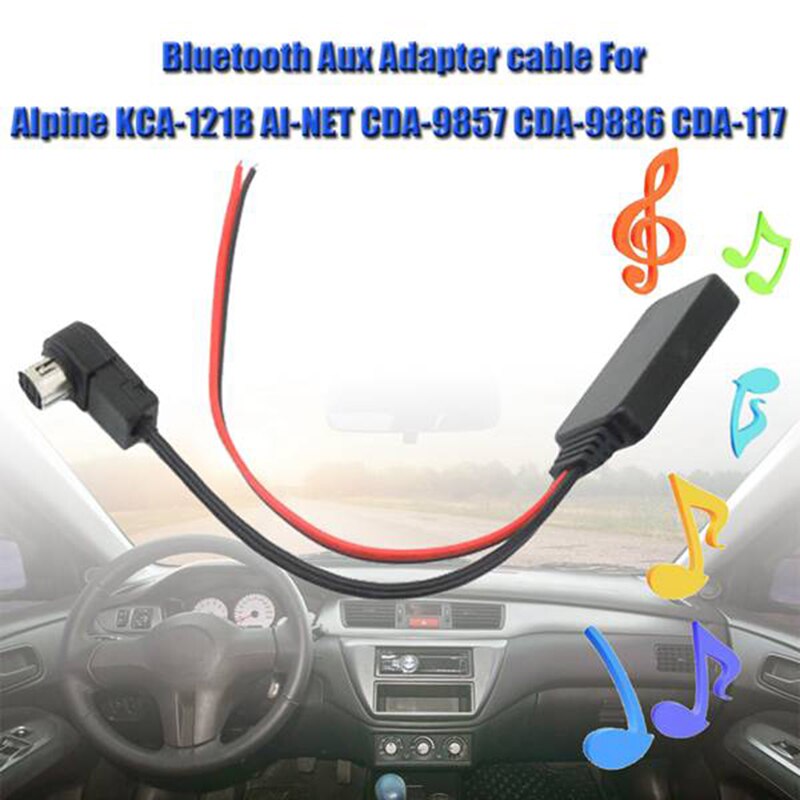 Alpine AI-NET Aux/Bluetooth Adapter Cable - Replacement For KCA-121B, Adds Audio Input To Older Alpine Radios