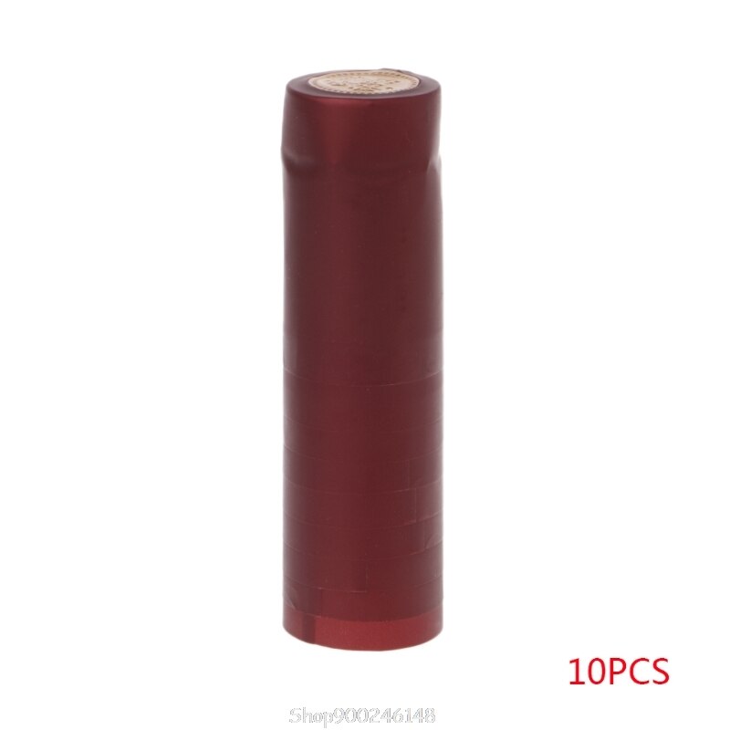 10Pcs Wijn Fles Krimpkous Capsules Homebrew Top Cap Losse Lijn Peeling D02 20: Rood