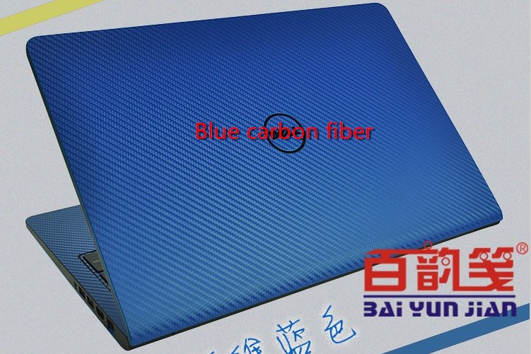 Laptop kulfiber vinyl skin sticker cover til lg gram 15 z 990 15.6 ": Blå kulfiber