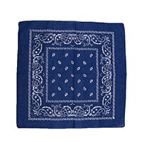 1PC Hip Hop Cotton Paisley Bandanas Head Wrap Black Red White etc 10 colors Scarves Unisex Vintage Pocket Towel 55*55cm: darkblue