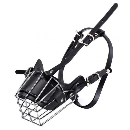 Gorące wyprzedaże!!! zwierzę domowe pies usta oddychająca regulowana anty-ugryzienie metalowa kaganiec pokrywa ochronna oddychające produkty szkoleniowe anty-Kora: L