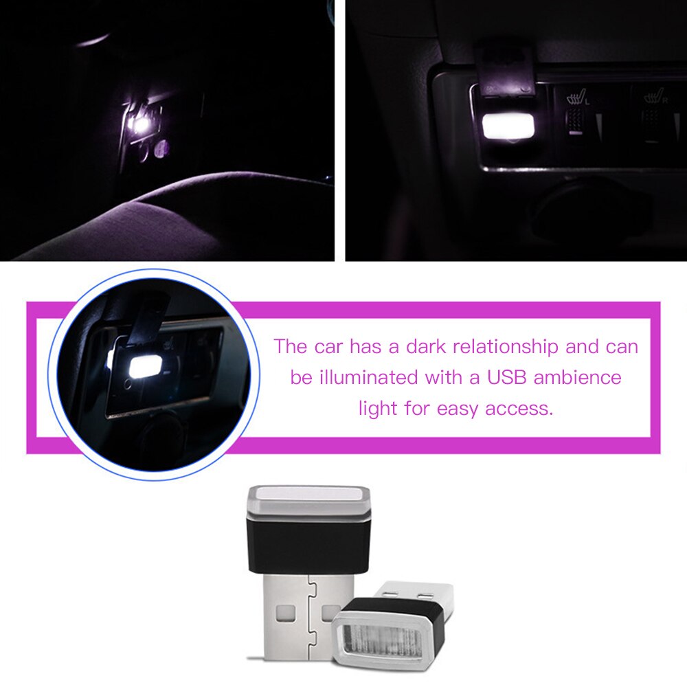 Mini Usb Decoratieve Lamp Auto Led Sfeer Verlichting Noodverlichting Auto-Styling Auto Interieur Verlichting Ambient Lamp