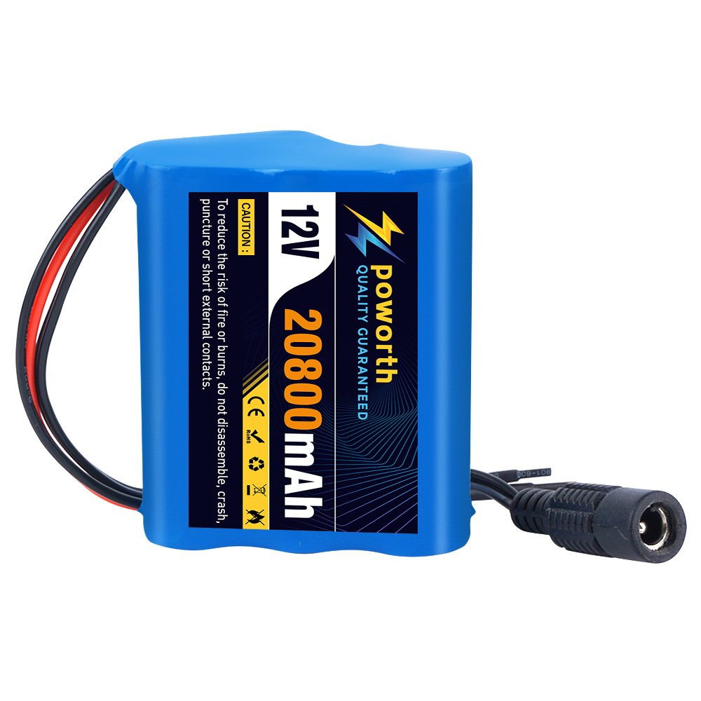 12V 20800mAh 100% nouvelle plaque de Protection 3S1P 12V 20.8Ah batterie 18650 Lithium ion DC 12.6V batterie Super Rechargeable + chargeur