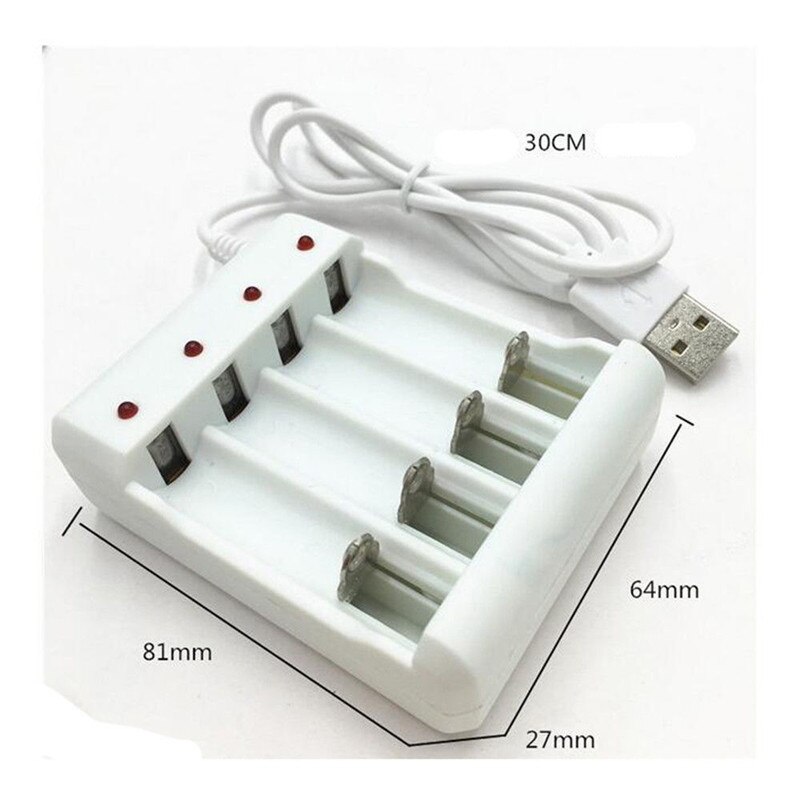 ​Usb Battery Charger Intelligent 4 Slots Aa Aaa Lithium Rechargeable Fast Smart: Default Title