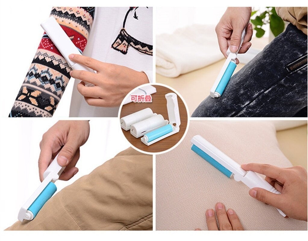 Portable Stick Wool Implement Clothes Clean Roller Brush Unhairing The Brush Sticky Dust Lint Rollers Brushes Random Color