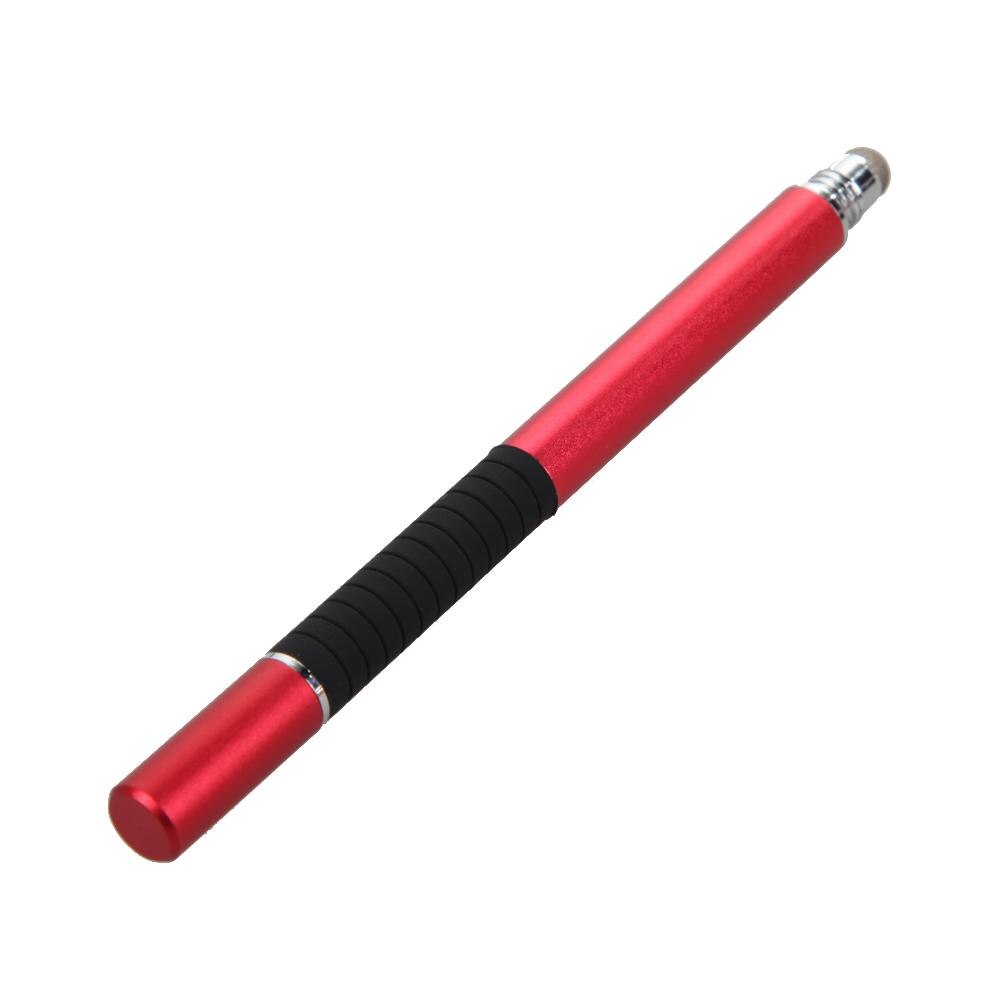 Universal Capacitive Touch Screen Pen 2 in1 Precision Pen For iPhone iPad Smartphones Tablet Multifunction Touchscreen Pen Red