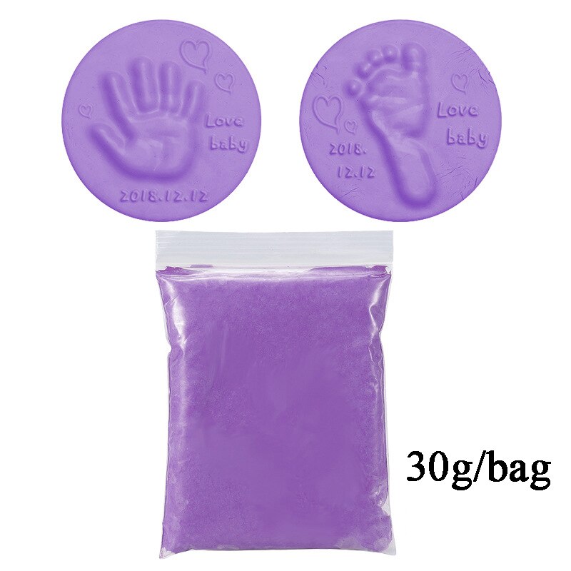 Baby Handabdruck Fußabdruck Ungiftig Neugeborenen Impressum Hand Stempelkissen Wasserzeichen Kleinkind Souvenirs Gießen Tonne Bunte Fußabdruck Schwamm: Violett