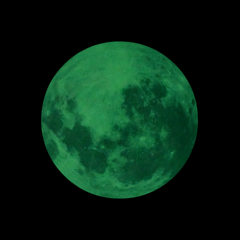 Pegatinas de pared de estrellas y Luna luminosas que brillan en la oscuridad, estrella de puntos de burbuja 3D para el hogar, decoración de techo de habitación de niños, pegatinas fluorescentes para pared: Azul