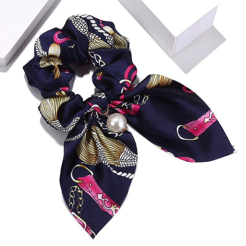 2020 Bandas Bowknot Elástico de Cabelo Para As Mulheres Impressão Scrunchies Meninas Headwear Headband Laços de Cabelo Rabo de Cavalo Titular Acessórios Para o Cabelo: 13