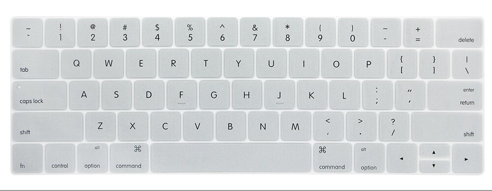 Keyboard Protector Cover for Macbook Pro 13.3'' & Pro 15.4'' with Touch Bar US Version Keyboard Case A1706 A1707 A2159: silver