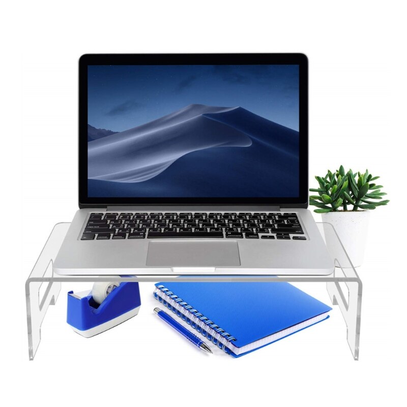 Acryl Monitor Stand Clear Laptop Riser Computer Desktop Stand