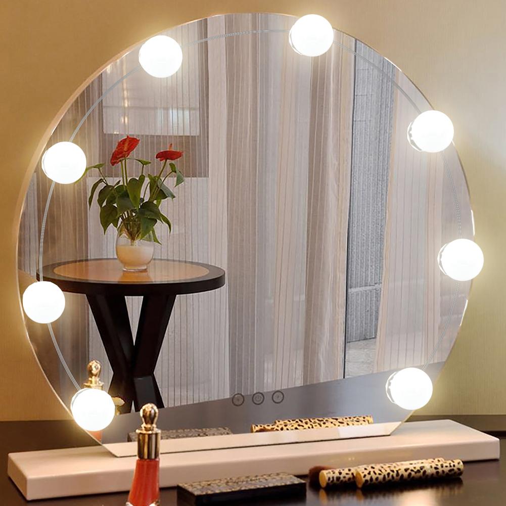 10pcs LED Makeup Mirror Light Bulb Dimmable Hollywood Vanity Lights (USB)