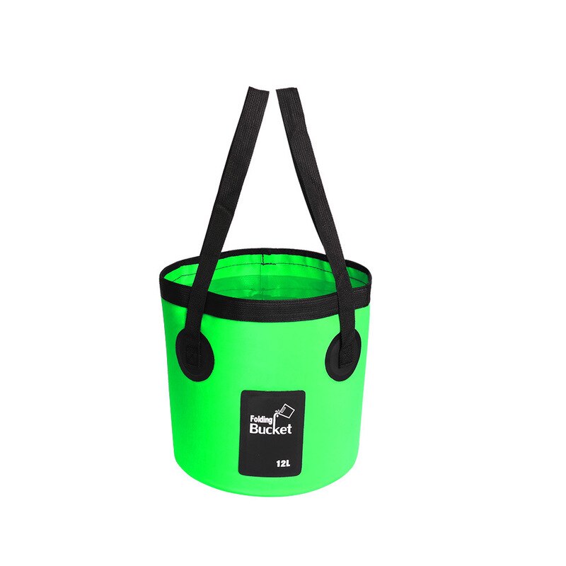 12L 20L Outdoor Waterdichte Water Zakken Vissen Opvouwbare Emmer Multifunctionele Draagbare Emmer Water Container Opslag Carrier Bag: Green 12L