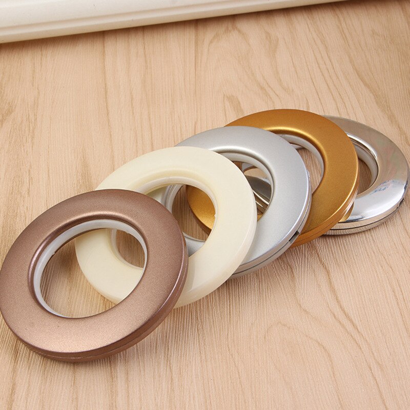 6PCS Plastic Curtain Grommet Plastic Silence Sliding Grommet Curtain Eyelet Rings Low Noise Roman Ring Home Decoration