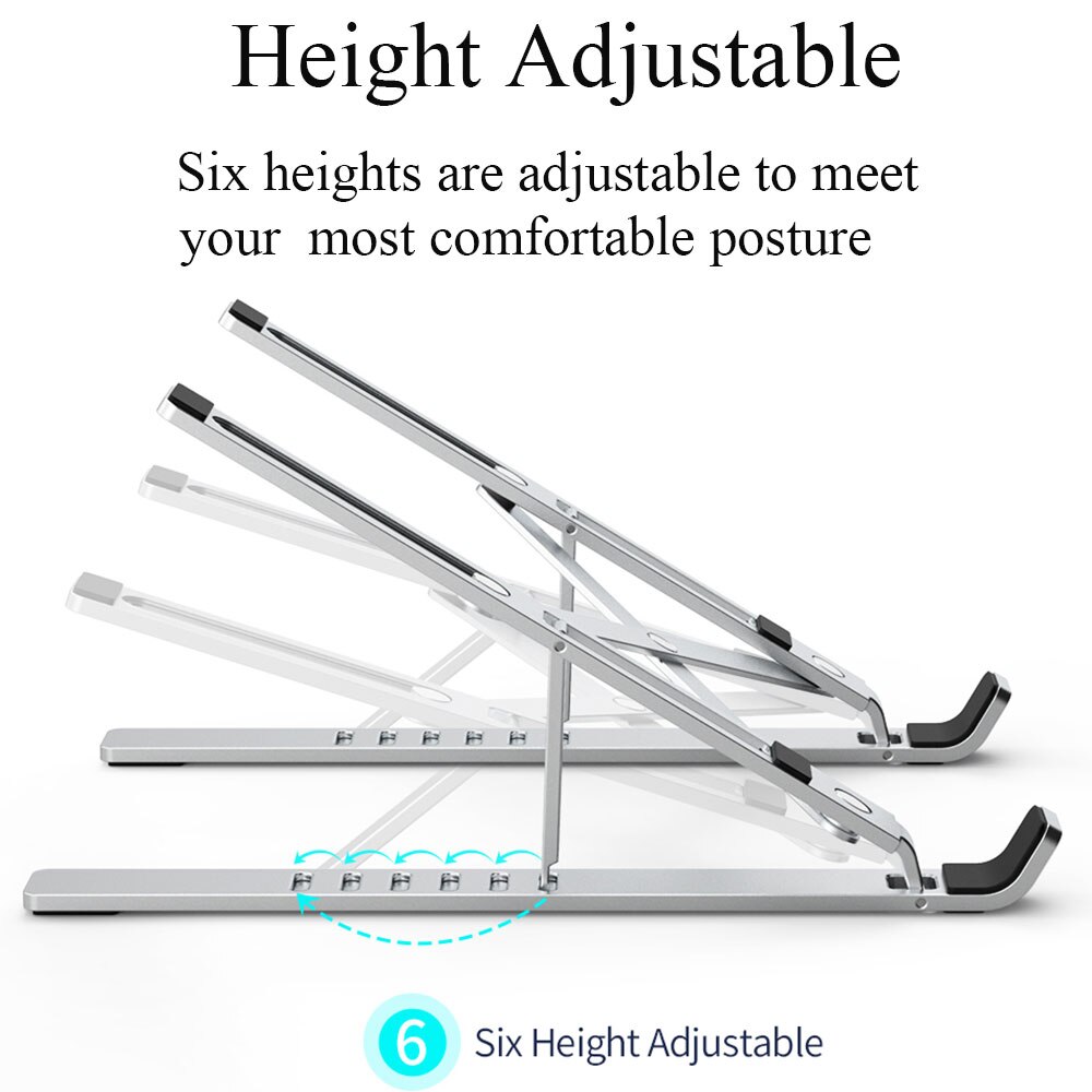 WIWU-Soporte de tableta ajustable para portátil, accesorio plegable de aleación de aluminio, para MacBook, 10-17 pulgadas