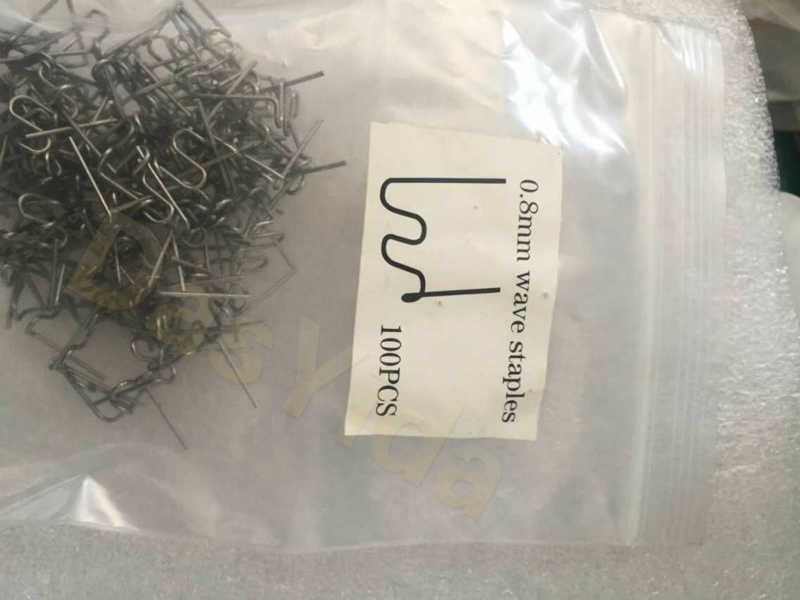 100 st 0.8mm förskurna vågklammer för häftapparat plastreparation stötfångare kaross/plastlödning/plastsvetsklammer