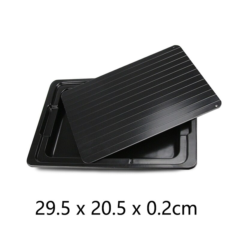 Aluminum Alloy Fast Defrosting Tray Frozen Food Thaw Plate Meat Fish Fruit Defrost Table Chopping Board Kitchen Thawing Tools: M  with water box