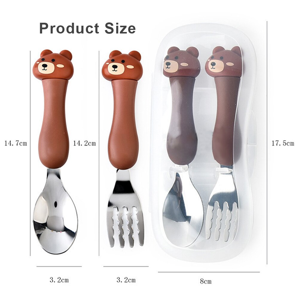 Kids Lepel En Vork Set Baby Gadgets Servies Set Baby Gadgets Feedkid Kinderen Rvs Bestek Voor Kinderen Servies