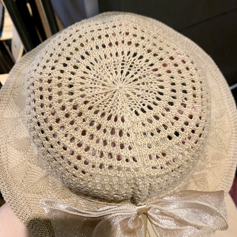 Summer Bucket Hat Woman Beach Sun Hats Leisure Journey Outdoors Vacation Accessories UV Protection Big Brimmed Hat