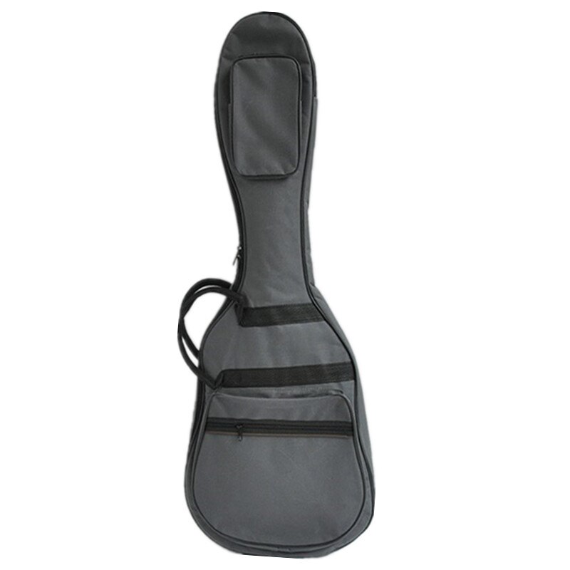 Bærbar polstret elektrisk guitar taske vandtæt taske blød gig rygsæk skulderstropper lomme sort rød kaffe: Grå