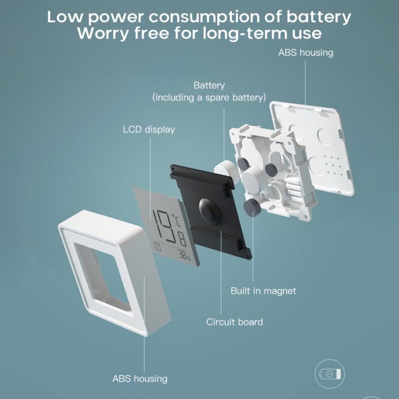Mini Digitale Lcd Thermo-Hygrometer Muur Gemonteerde Thermometer Hygrometer Kamertemperatuur Sensor Vochtigheid Meter Babykamer Indoor
