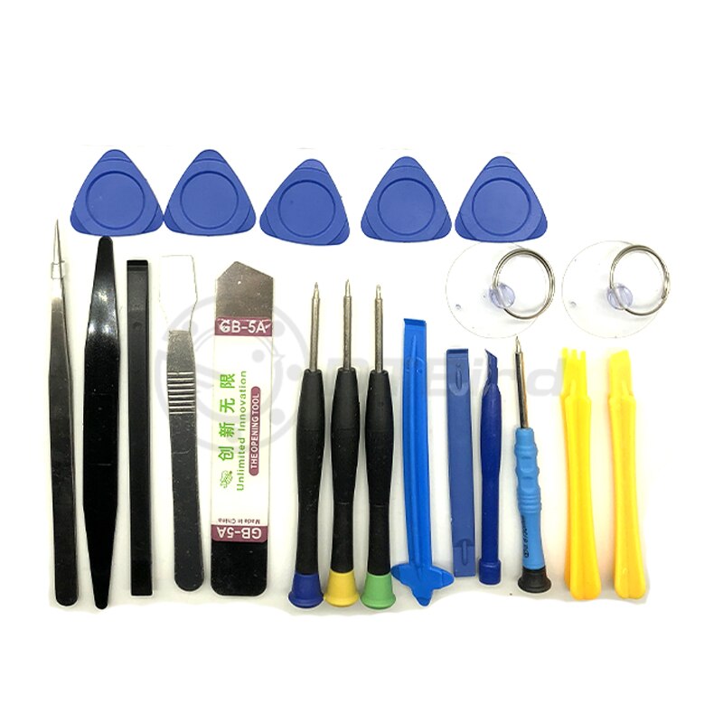 21 In 1 Mobiele Telefoon Reparatie Tools Kit Opening Schroevendraaier Set Tang Zuignap Pry Glazen Reparatie Kit Set Gereedschap voor Smartphone: 20 In 1