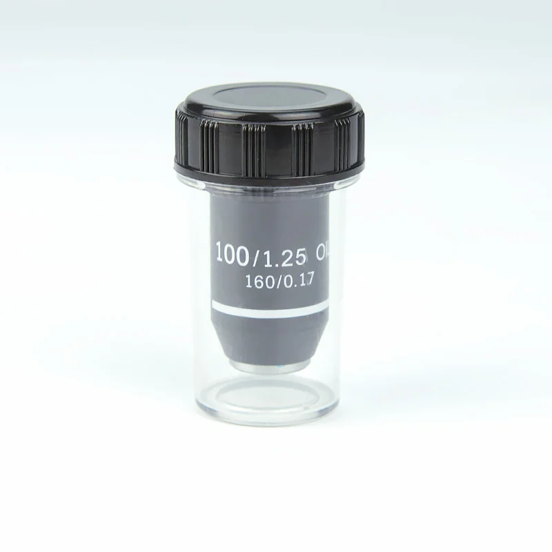 195 Achromatic Objective Lens 4X 10X 20X 40X 60X 100X for Biological Microscope RMS 20.2mm Optical Microscope Parts