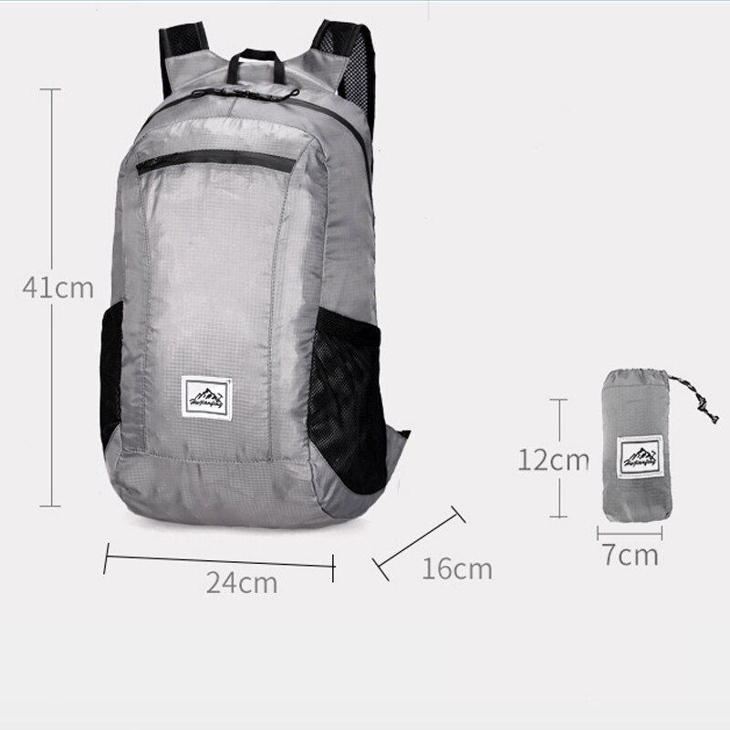 Leichte, Tragbare Reise Rucksack Männer draussen Wandern Falten Tasche Pack Radfahren Rucksäcke Wasserdichte Ultraleicht Faltbare Taschen