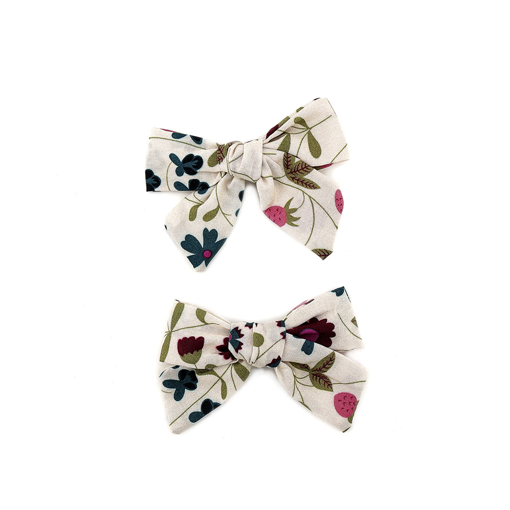 Diadema con estampado Floral a cuadros para niña, diadema a la , accesorios para el cabello con lazo y colorido, diadema con clip para lazo: Negro