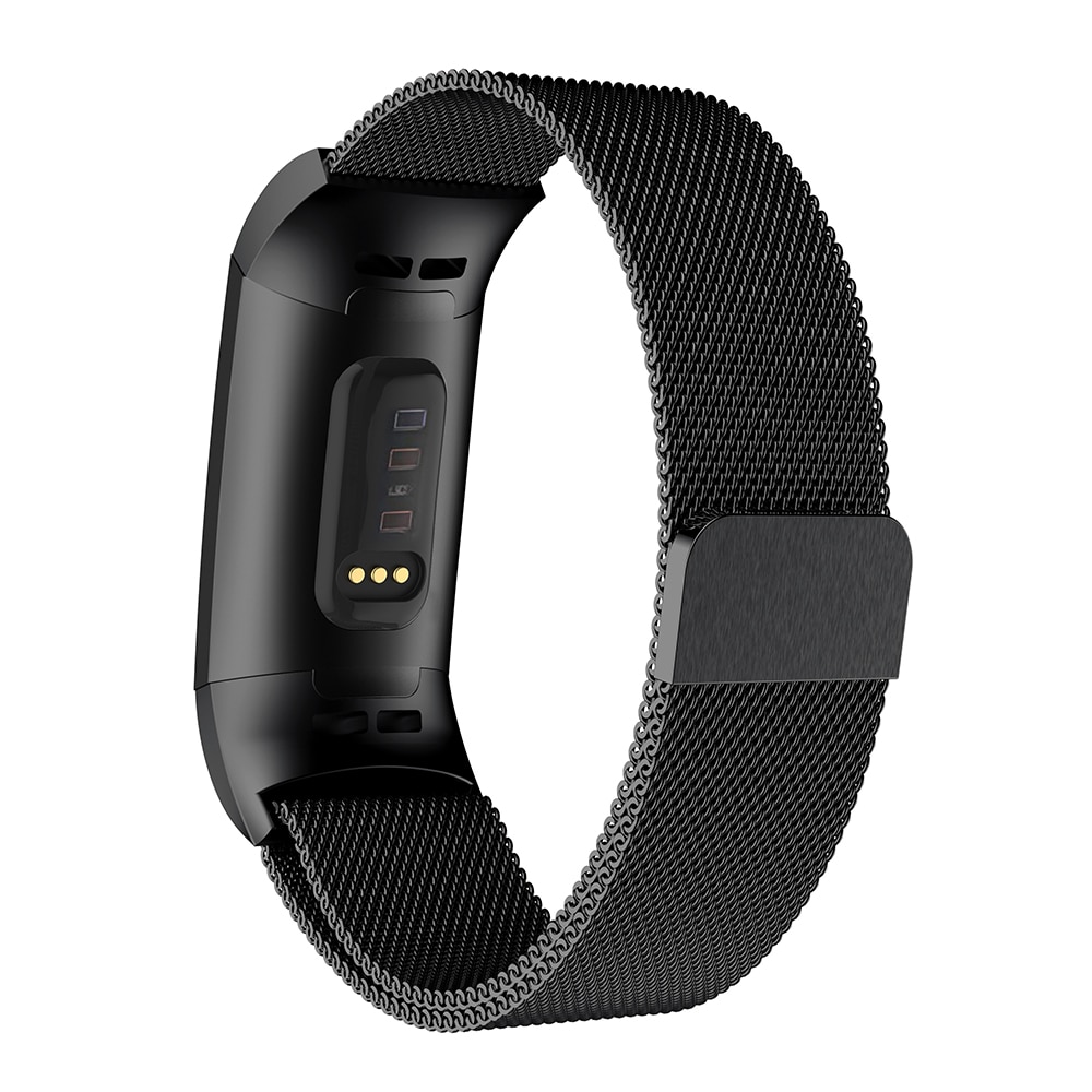 Correa de Metal para Fitbit Charge 3, repuesto de pulsera magnética de acero inoxidable sin tornillos