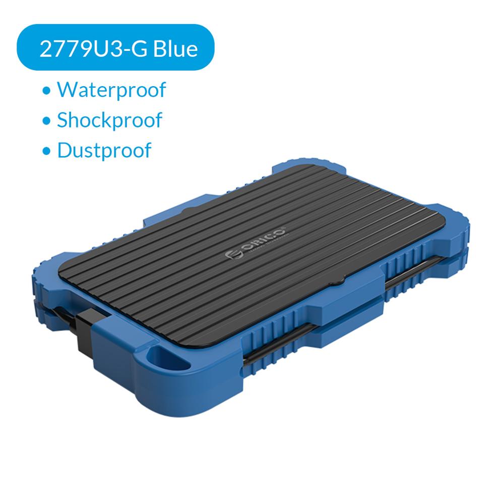 ORICO 2.5 Inch USB3.0 HDD Case With Hook Waterproof Shockproof Dustproof For Outdoor Hard Disk Box For 2.5 Inch HDD SSD