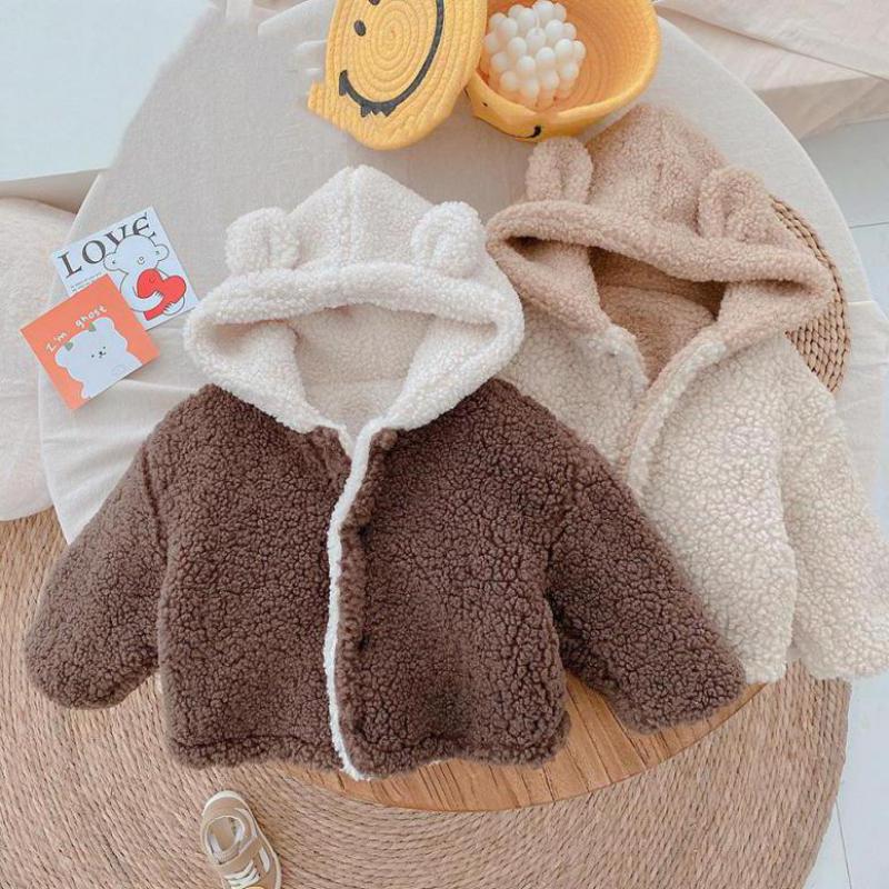 Baby Kids Hooded Uitloper Herfst Winter Thicked Katoenen Jas Peuter Jongens Meisjes Casual Kleding Lange Mouwen Warme Jas