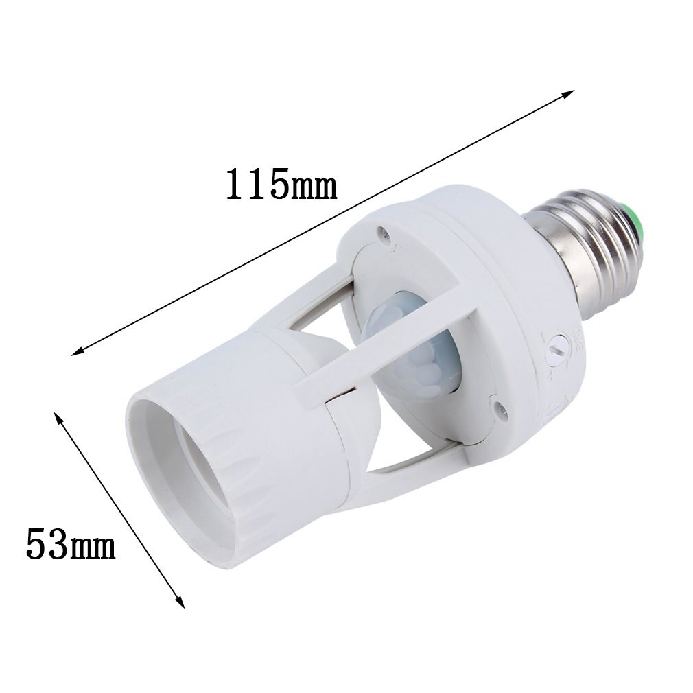 100-220V Socket E27 Converter Met Pir Motion Sensor Ampul Led E27 Lampvoet Intelligente Gloeilamp Schakelaar