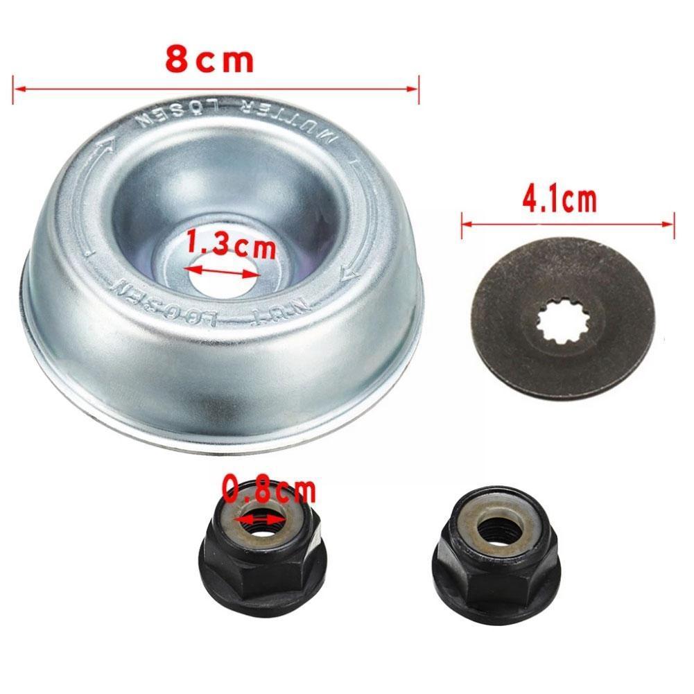 Kit de fixation de lame en métal, avec 2 tailles d&#39;écrous, de remplacement pour débroussailleuse STIHL, 4 pièces/ensemble