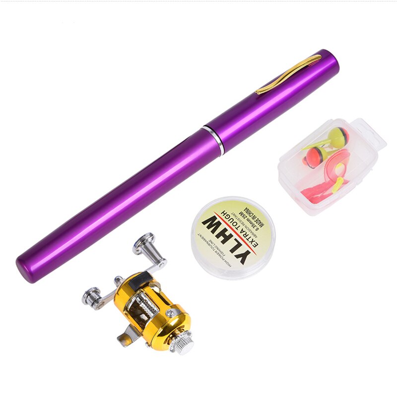 2021Outdoor Portable mini Pen Fishing rod Telescopic set: E