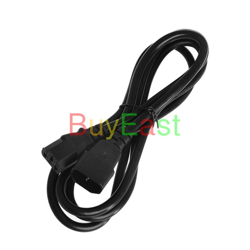 IEC 320 C14 Male to C13 Female PLug PDU/UPS Extension Power cable 1.8M 0.75 Square 10A 250V