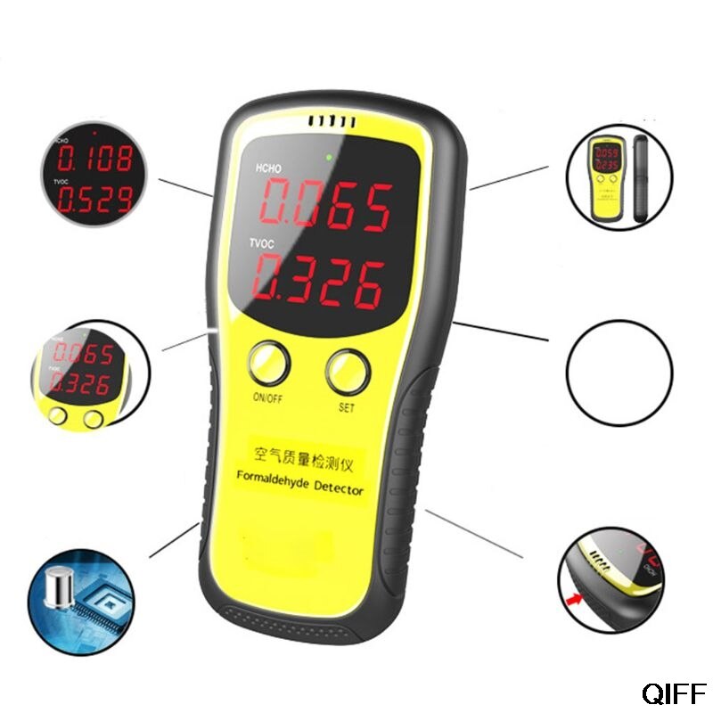 & Draagbare Lcd Digitale Dioxide Meter CO2 Monitor Indoor Air Quality Formaldehyde Detector Juni 25
