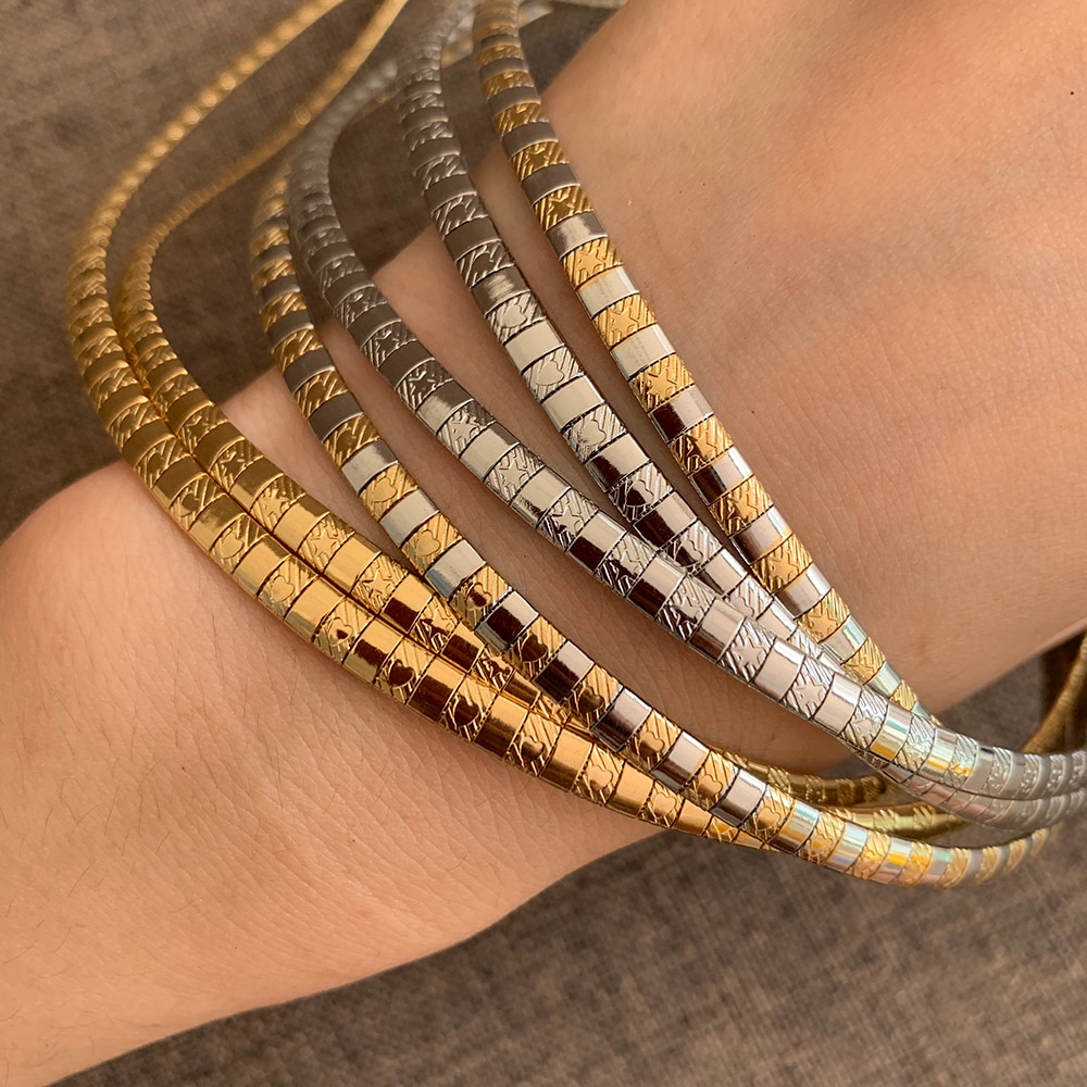 4mm feminino gargantilha colar de jóias de aço inoxidável novo estilo charme coração estrelas corrente para presentes da menina