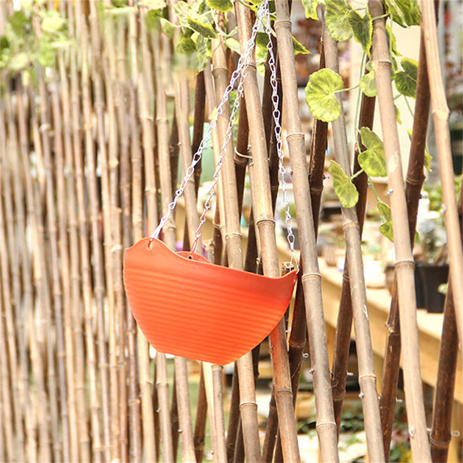 De tejido de mimbre de maceta de flores bonsái de jardín olla maceta colgante de pared planta crecer cuenca cestas patio balcón