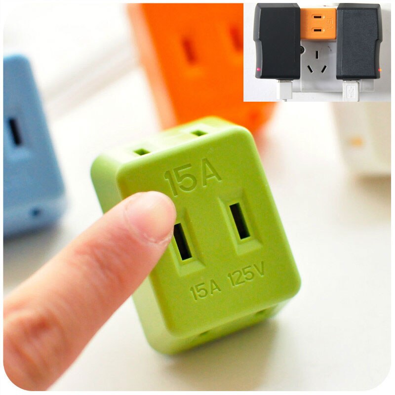Portable Electrical Outlet Wall Plug Travel Power Strip Triple Tap Travel Adapter Splitter Power Socket Charging Plug 5z